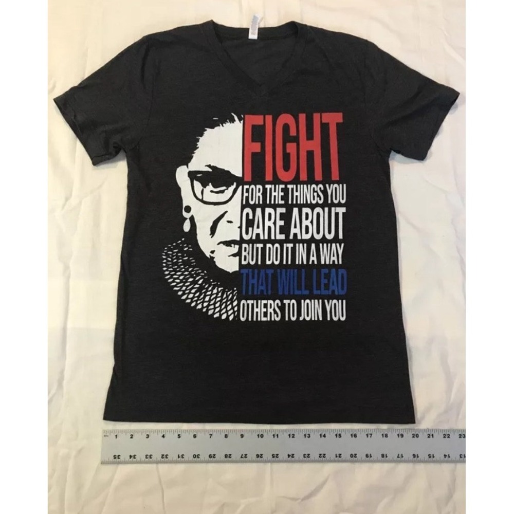 Ruth Nader Ginsberg Fight!! V‎ Neck Shirt  Women Medium M
